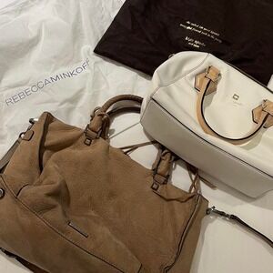 Set of two gently worn bags from Rebecca Minkoff and Kate Spade.